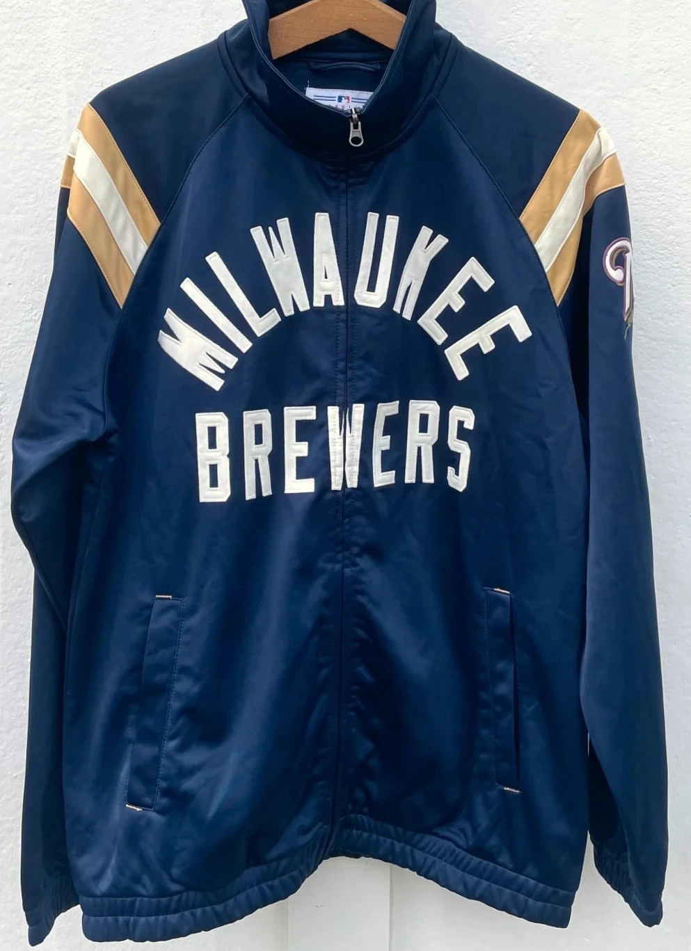 MLB Sports Milwaukee Brewers Genuine Merchandise Baseball track jacket Mens M